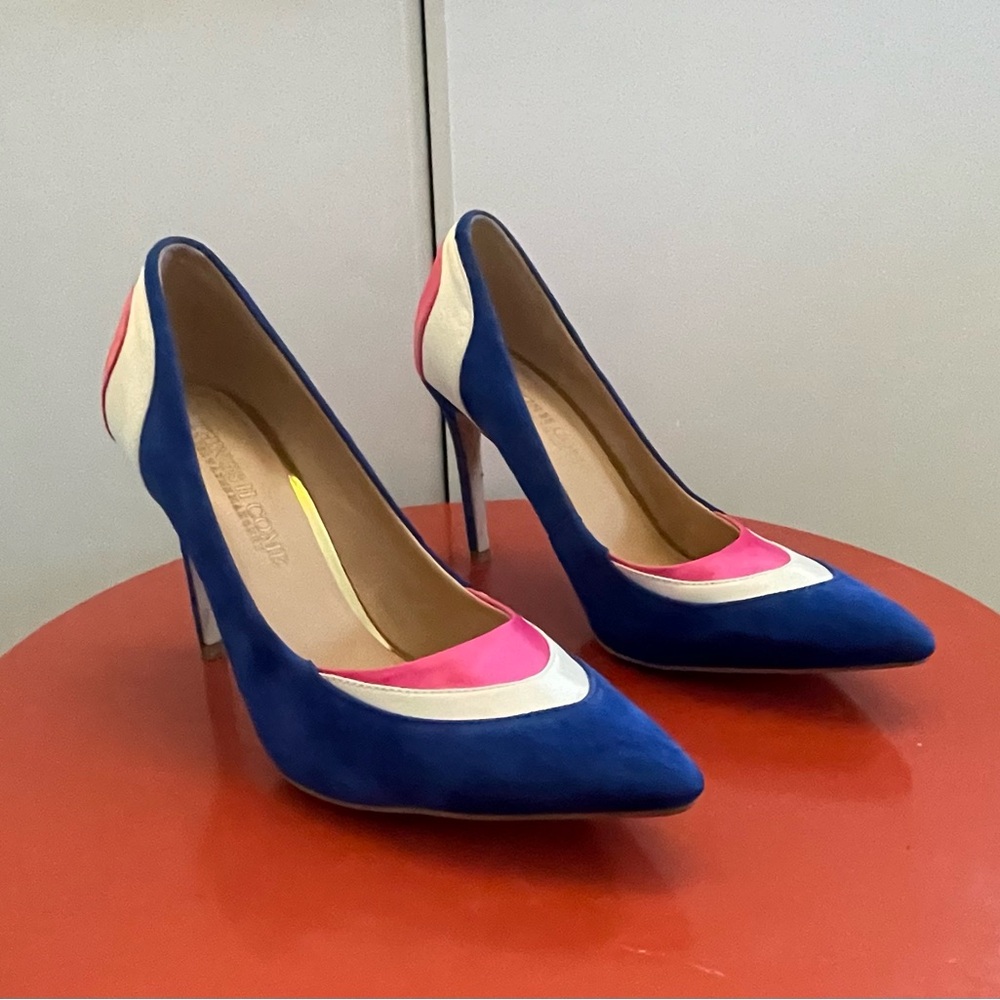 Things ll Come - Sherwayne Mahoney - Vibrant Blue, Pink & White Women's Heels